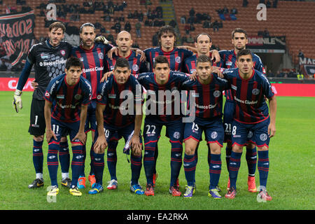 Mailand, Italien. 5. November 2014. San Lorenzo-Team Gruppe Line-up Fußball: Luigi Berlusconi Trophy match zwischen dem AC Mailand 2: 0 San Lorenzo im Stadio Giuseppe Meazza in Mailand, Italien. © Maurizio Borsari/AFLO/Alamy Live-Nachrichten Stockfoto