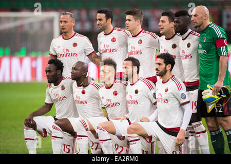 Mailand, Italien. 5. November 2014. Milan-Team Gruppe Line-up Fußball: Luigi Berlusconi Trophy match zwischen dem AC Mailand 2: 0 San Lorenzo im Stadio Giuseppe Meazza in Mailand, Italien. © Maurizio Borsari/AFLO/Alamy Live-Nachrichten Stockfoto