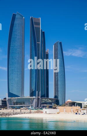 Etihad Towers, Abu Dhabi, Vereinigte Arabische Emirate, Naher Osten Stockfoto