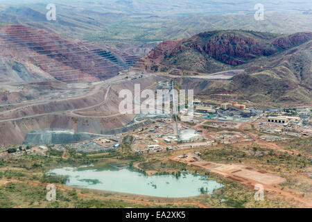 Luftbild von der Argyle Diamond Mine, Kimberley, Western Australia, Australien, Pazifik Stockfoto