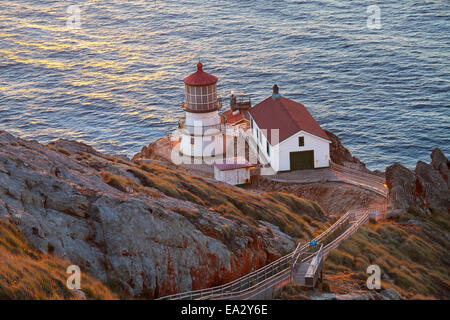 Historischen Point Reyes Leuchtturm, Point Reyes National Seashore, California, Vereinigte Staaten von Amerika, Nordamerika Stockfoto