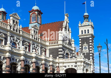 Dunedin Railway Station, Dunedin, Otago, Südinsel, Neuseeland, Pazifik Stockfoto