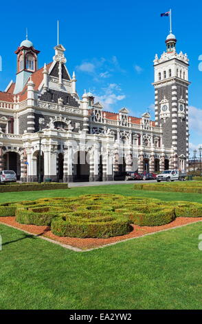 Dunedin Railway Station, Dunedin, Otago, Südinsel, Neuseeland, Pazifik Stockfoto