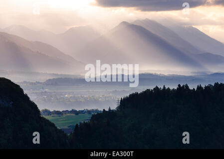 Sunrise, Julischen Alpen, Gorenjska, Oberkrain Region, Slowenien, Europa Stockfoto