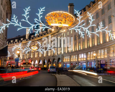 Christmas Lights, Regent Street, West End, London, England, Vereinigtes Königreich, Europa Stockfoto