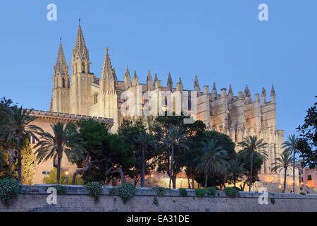 Kathedrale von Santa Maria von Palma, Parc De La Mar, Palma De Mallorca, Mallorca (Mallorca), Balearen, Spanien, mediterran Stockfoto