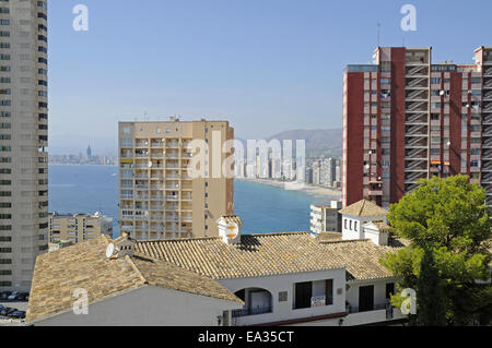 Stadtbild, Küste, Benidorm, Spanien Stockfoto