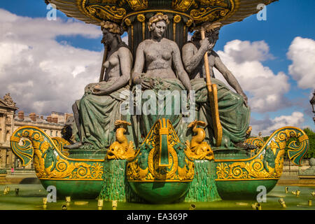 Fontaines De La Concorde, Paris, Frankreich Stockfoto