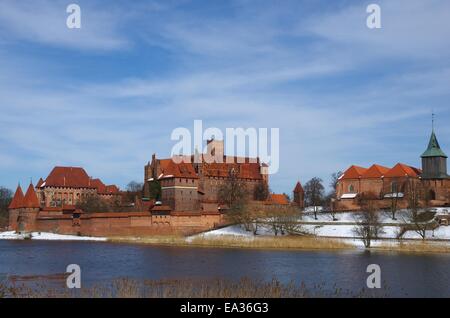 Marienburg in Polen am Himmelshintergrund Stockfoto