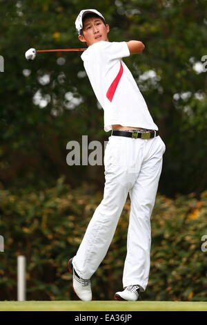 Chiba, Japan. 6. November 2014. Rikuya Hoshino Golf: HEIWA PGM Meisterschaft in Kasumigaura ersten Runde im Miho Golf Club in Chiba, Japan. © AFLO SPORT/Alamy Live-Nachrichten Stockfoto