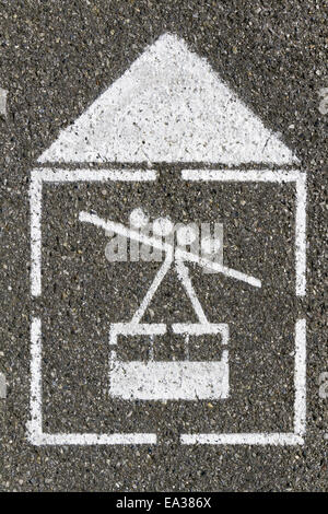 Symbol-Seilbahn Stockfoto