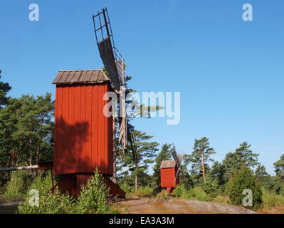 Wind-Mühlen, Freilichtmuseum, aland Stockfoto