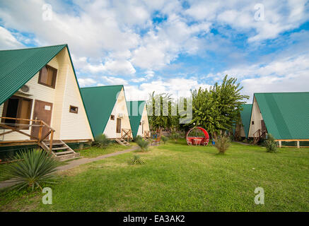 Holzhütten, die Küste des Schwarzen Meeres, Abchasien Stockfoto