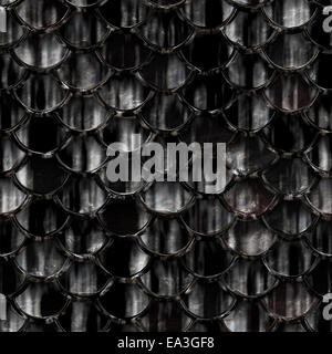 Nahtlose Skalen Schlange Hautstruktur schwarz Stockfoto