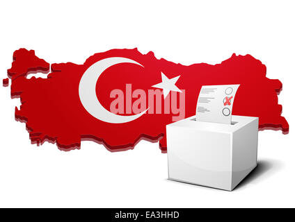 Wahlurne Türkei Stockfoto