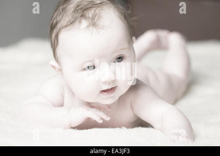 Süße kleine Baby Close Up Stockfoto