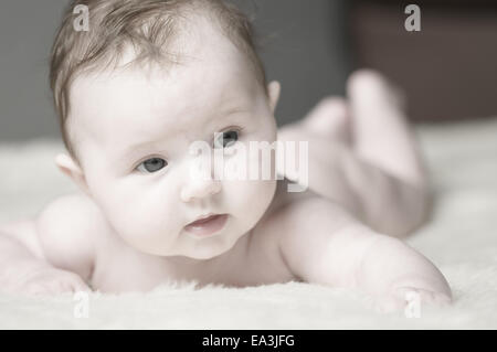 Süße kleine Baby Close Up Stockfoto