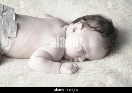 Süße kleine Baby Close Up Stockfoto