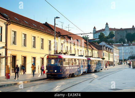 Bratislava-Straßenbahn Stockfoto