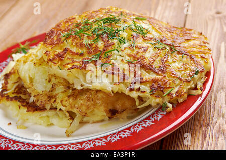 Boxty l irische Kartoffelpuffer. Stockfoto