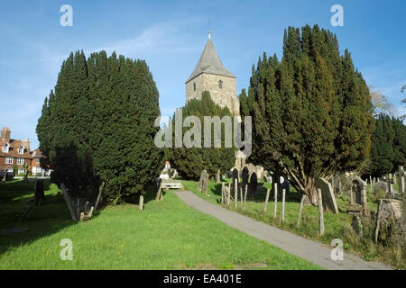 Str. Marys Kirche ist eine 14. Jahrhundert Pfarrkirche St. Mary die Jungfrau in Ticehurst, East Sussex, England gewidmet. Stockfoto