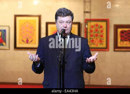 Präsident Petr Poroschenko Stockfoto