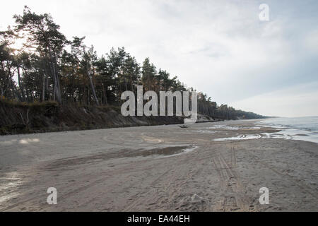 leeren Strand Lubiatowo, Polen Stockfoto