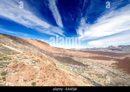 Berglandschaft in der Nähe von Vulkan Teide Stockfoto