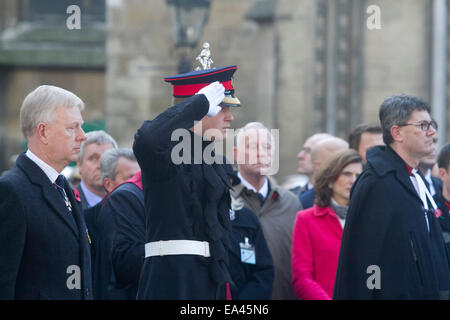 London, UK. 6. November 2014. Seine königliche Hoheit Prinz Harry offiziell öffnet den British Legion Garten der Erinnerung in der Westminster Abbey und grüßt britische Kriegsveteranen Credit: Amer Ghazzal/Alamy Live-Nachrichten Stockfoto