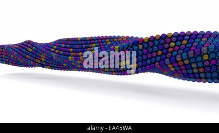 3D Hintergrund blau Metall-Spirale. Isolierte Render Bild. Stockfoto