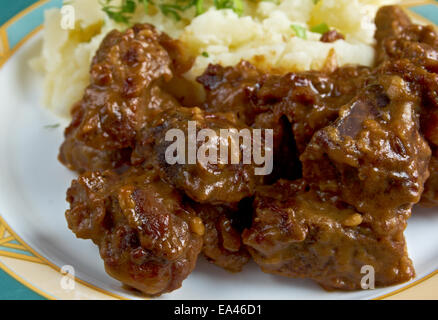 Carbonnade de Boeuf ein la Flamande Stockfoto