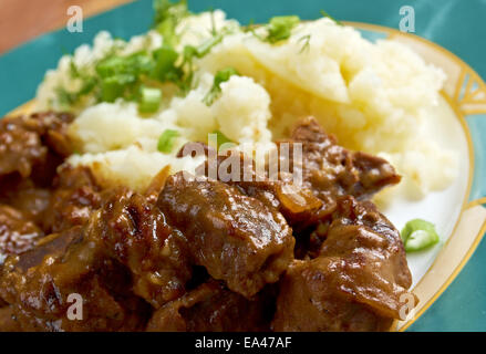 Carbonnade de Boeuf ein la Flamande Stockfoto