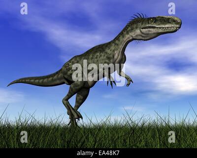 Monolophosaurus Dinosaurier - 3D render Stockfoto