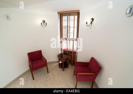 Luxus-Lobby im Hotel, Rezeption Halle Innenarchitektur Stockfoto