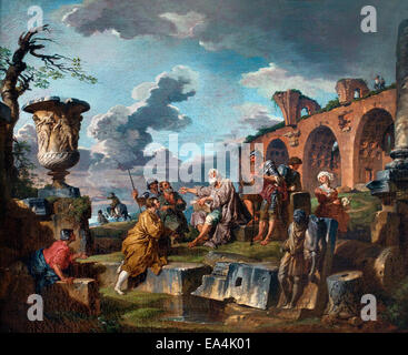 Predigt St Saint Peter 1742 Giovanni Paolo Panini oder Pannini 1691 – 1765 Italien Italienisch Stockfoto