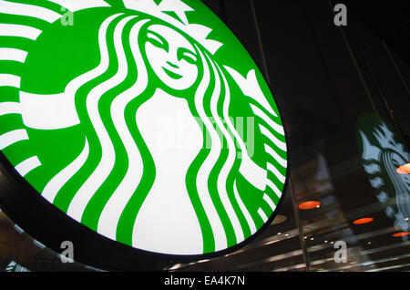 Starbucks-Szene in Bangkok, Thailand. Stockfoto