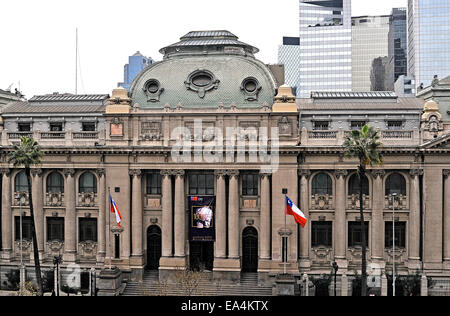 Biblioteca Nacional de Chile Avenida Libertador Bernardo O' Higgins Santiago Chile Stockfoto