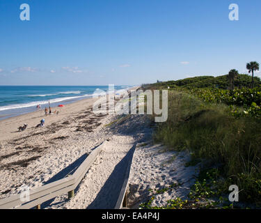 Atlantik bei Ponce de Leon Landung in Melbourne Beach, Florida Stockfoto