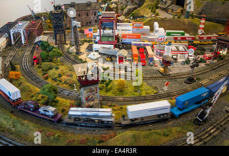 Eisenbahn Museum von Long Island Spielzeugeisenbahnen Stockfoto