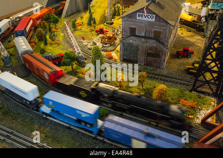 Eisenbahn Museum von Long Island Spielzeugeisenbahnen Stockfoto