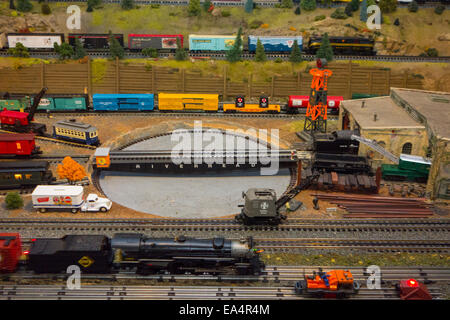 Eisenbahn Museum von Long Island Spielzeugeisenbahnen Stockfoto
