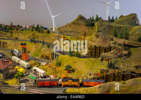 Eisenbahn Museum von Long Island Spielzeugeisenbahnen Stockfoto