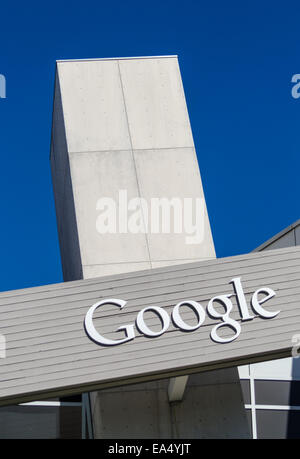 Außenansicht des Googles Googleplex Corporate Headquarter. Stockfoto