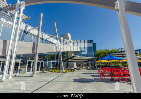 Außenansicht des Googles Googleplex Corporate Headquarter. Stockfoto