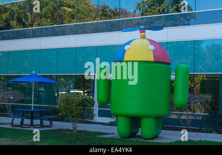 Außenansicht des Googles Googleplex Corporate Headquarter. Stockfoto