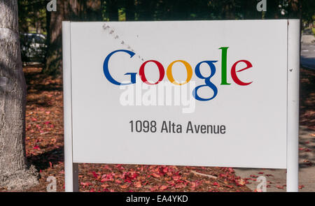 Außenansicht des Googles Googleplex Corporate Headquarter. Stockfoto