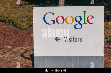 Außenansicht des Googles Googleplex Corporate Headquarter. Stockfoto