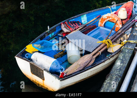 Sehr beschäftigt Jolle angedockt in Nainaimo Harbour, Britisch-Kolumbien. Stockfoto