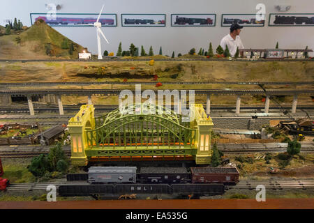 Eisenbahn Museum von Long Island Spielzeugeisenbahnen Stockfoto