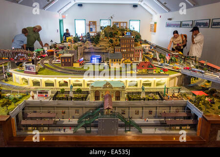 Eisenbahn Museum von Long Island Spielzeugeisenbahnen Stockfoto